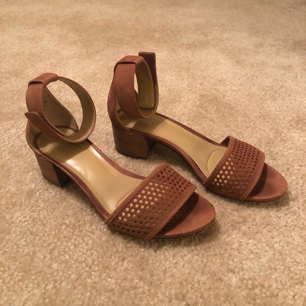 Tan suede sandals